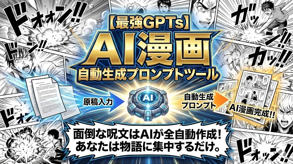 【ワンクリックAI漫画】LPの文章を貼るだけで「売れる漫画LP」が完成。外注費0円でCVRを激変させる制作の極意