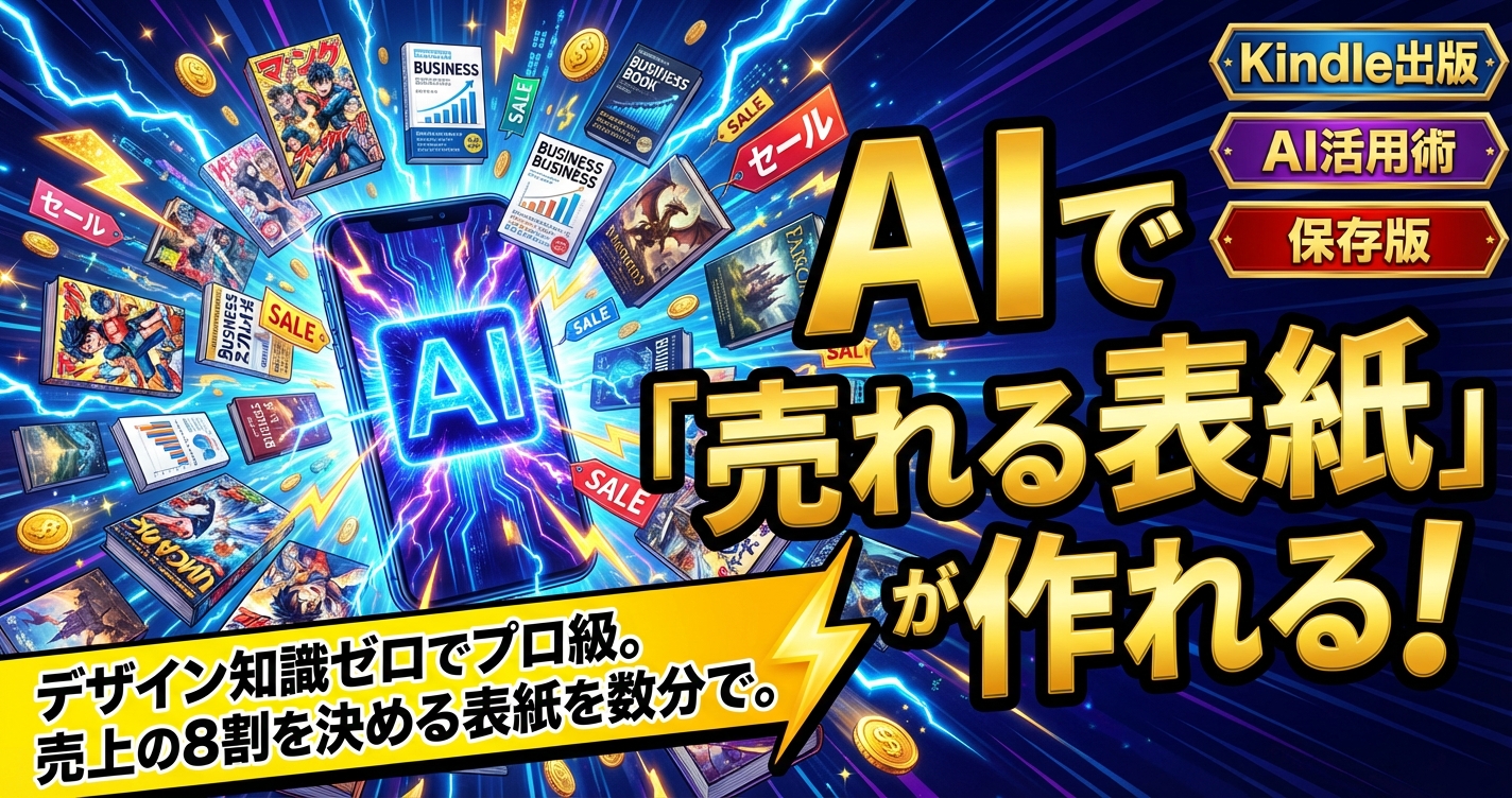 AIで「売れる表紙」が作れる。Kindle表紙作成ツールの使い方
