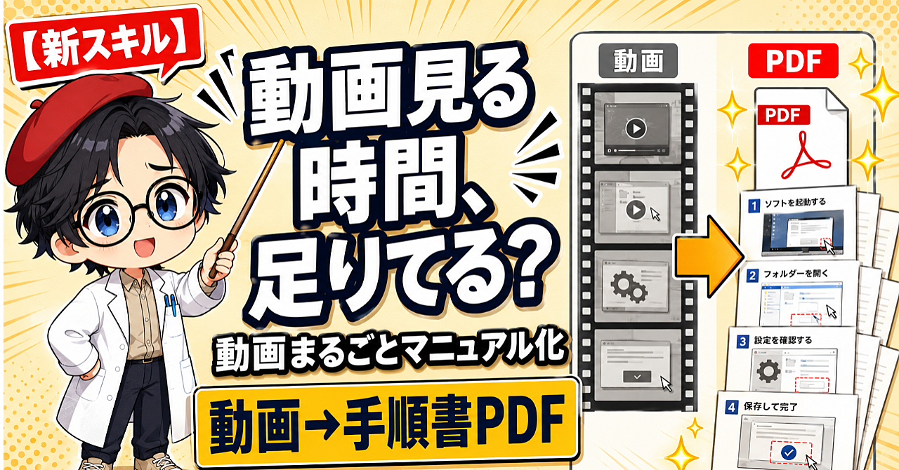 動画→手順書PDF 8フェーズ全自動(Brain記事)