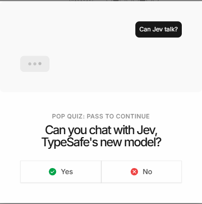 Jevとチャットできる?の小テスト