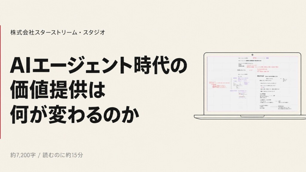 AIエージェント時代の価値提供は何が変わるのか ― 武器は2つ。制作費がほぼゼロになった今、「何をするか」を決める順番