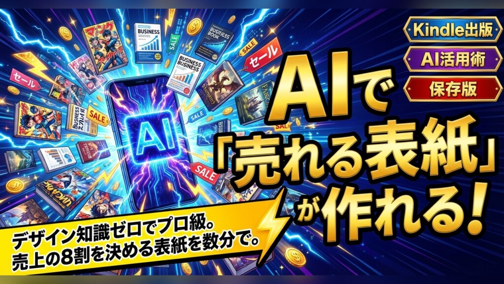 AIで「売れる表紙」が作れる。Kindle表紙作成ツールの使い方