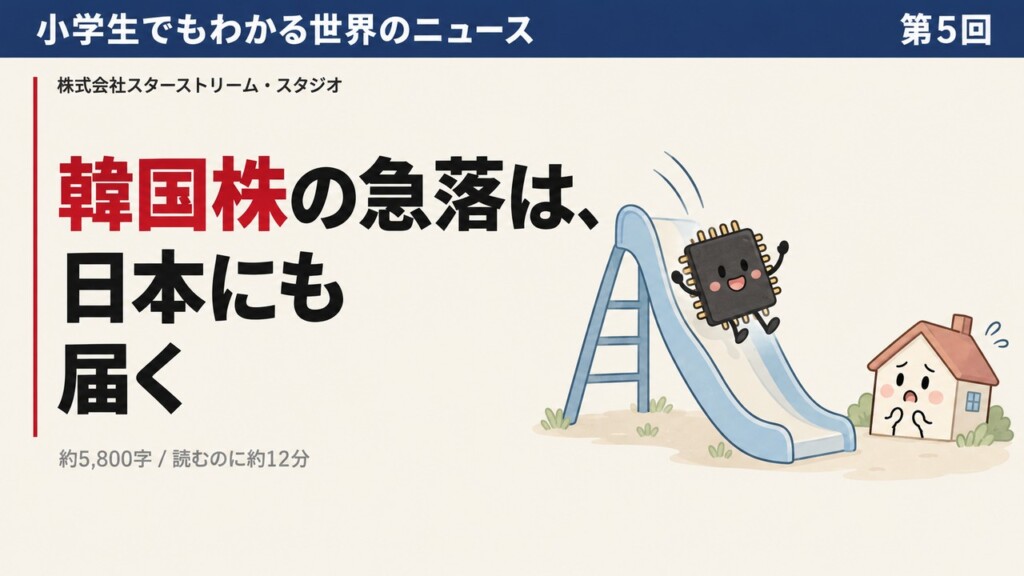 韓国株は、なぜ1日で5%も下がったのか ― 小学生でもわかる半導体の「2つの理由」【中国の新しいメモリーから学ぶ】